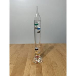 GALILEO THERMOMETER Floating Glass Temperature 12 inches Tall